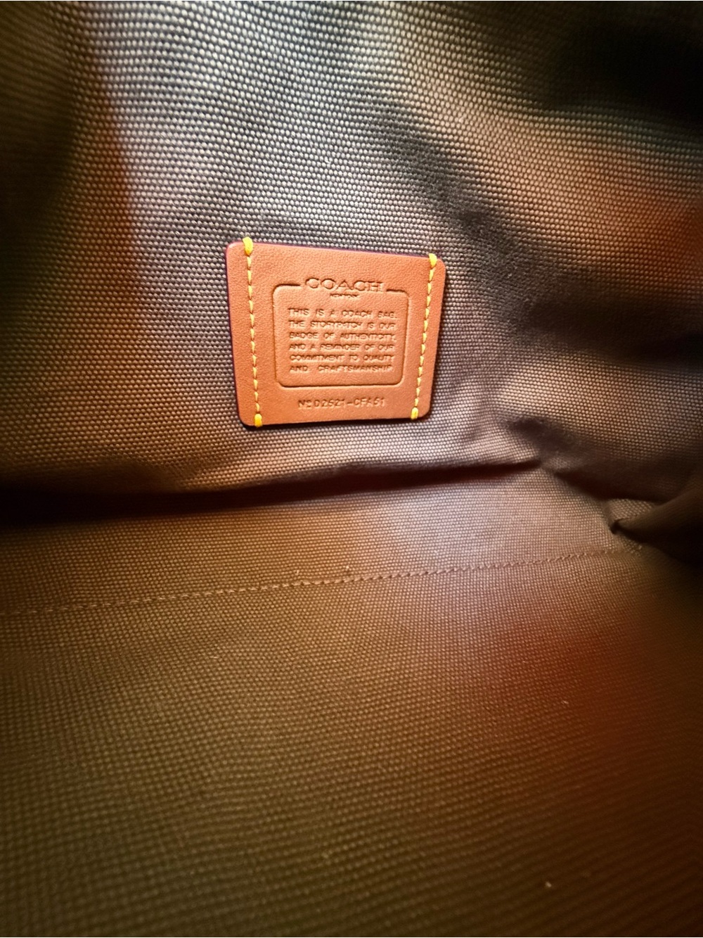 Coach Compass 25 Chocolate Suede - Style No. CFA51 - Picture 9 of 9